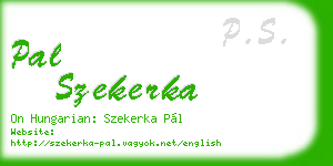 pal szekerka business card